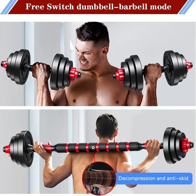 Laad afbeelding in Galerijviewer, Halterset, gewichten, verstelbare halterstang, halterset, korte halters, lange halter, 10/15/20/30 kg, lange halters voor mannen en vrouwen, krachttraining - happygetfit.com
