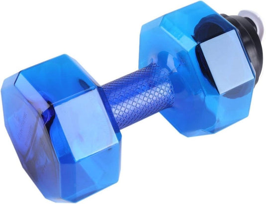 Haltervormige waterfles 2,2 liter blauw - happygetfit.com