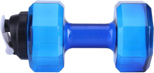 Haltervormige waterfles 2,2 liter blauw - happygetfit.com