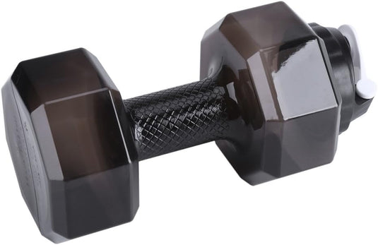 Haltervormige waterfles 2,2 liter zwart - happygetfit.com