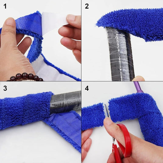 Handdoek gripband rol 10 meter zwart - happygetfit.com
