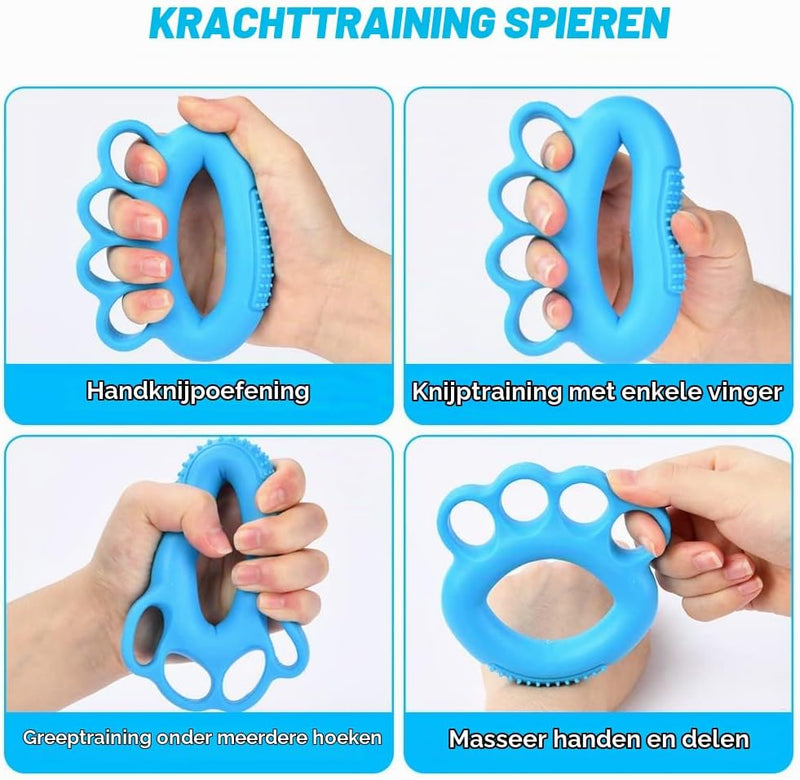 Bild im Galerie-Viewer laden, Handtrainer gripballen 4 stuks van elastisch rubber met verschillende weerstandsniveaus – handkrachttraining – stressballen - happygetfit.com
