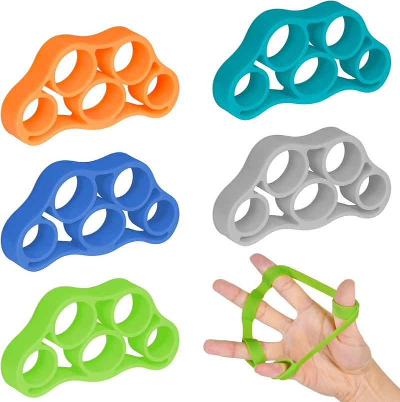 Bild im Galerie-Viewer laden, Handtrainer gripballen 4 stuks van elastisch rubber met verschillende weerstandsniveaus – handkrachttraining – stressballen - happygetfit.com
