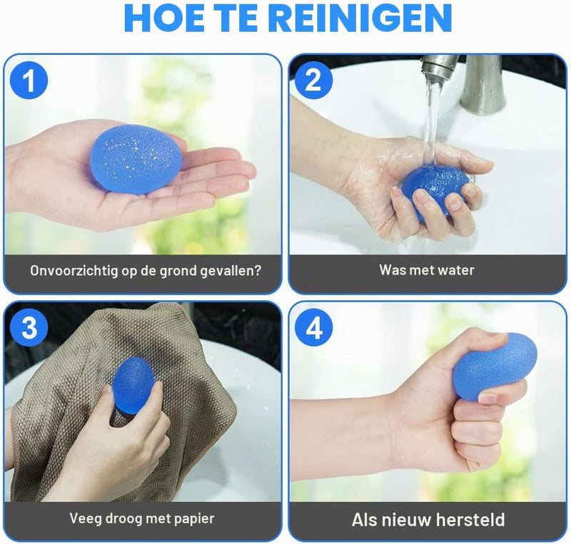 Bild im Galerie-Viewer laden, Handtrainer gripballen 4 stuks van elastisch rubber met verschillende weerstandsniveaus – handkrachttraining – stressballen - happygetfit.com
