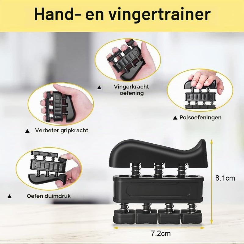 Laad afbeelding in Galerijviewer, Handtrainer set 5-delig met verstelbare weerstand van 5 tot 60 kg voor hand- en vingerkracht – griptraining – onderarmtraining - happygetfit.com
