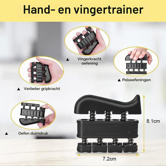 Handtrainer set 5-delig met verstelbare weerstand van 5 tot 60 kg voor hand- en vingerkracht – griptraining – onderarmtraining - happygetfit.com