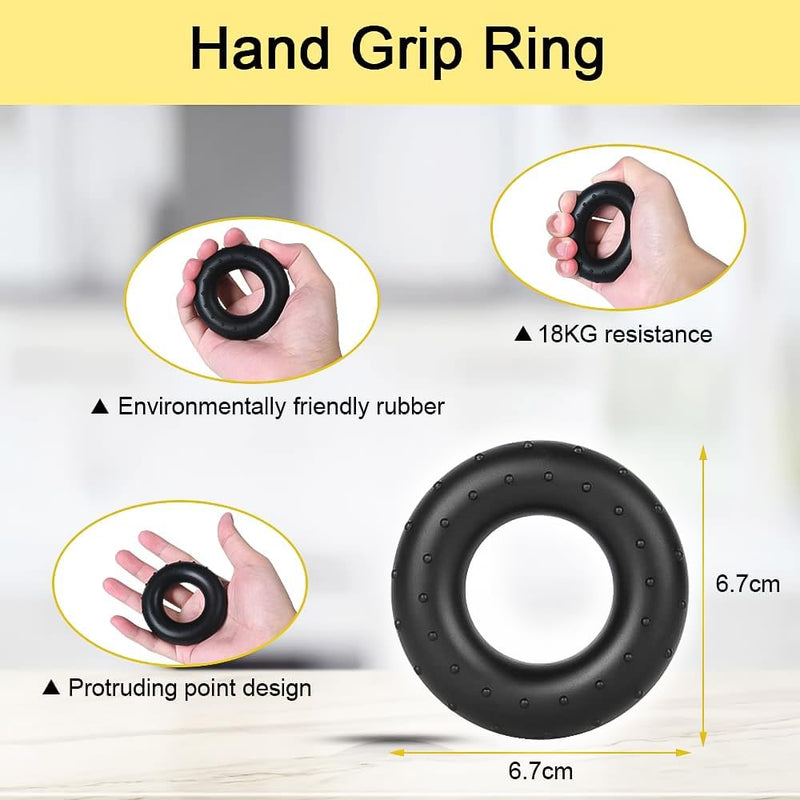 Laad afbeelding in Galerijviewer, Handtrainer set 5-delig met verstelbare weerstand van 5 tot 60 kg voor hand- en vingerkracht – griptraining – onderarmtraining - happygetfit.com
