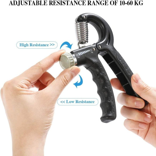 Handversterkers Verstelbare handgreeptrainer (10-60 kg) voor handknijper Onderarmgreep Vingeroefening voor mannen, vrouwen, senioren, tieners - happygetfit.com