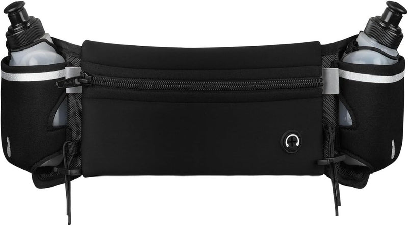 Charger l’image dans la visionneuse de galerie, Hardloop heuptas met 2 drinkflessen van 190 ml en verstelbare band voor sport wandelen en fietsen – drinkgordel – running belt - happygetfit.com
