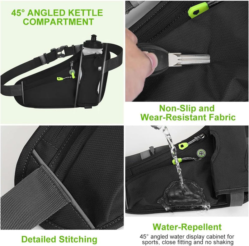 Charger l’image dans la visionneuse de galerie, Hardloop heuptas met 2 drinkflessen van 190 ml en verstelbare band voor sport wandelen en fietsen – drinkgordel – running belt - happygetfit.com
