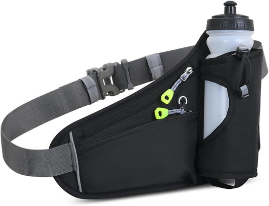 Hardloop heuptas met 2 drinkflessen van 190 ml en verstelbare band voor sport wandelen en fietsen – drinkgordel – running belt - happygetfit.com