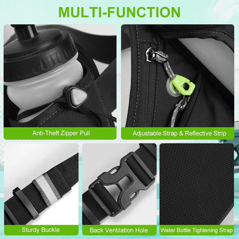 Charger l’image dans la visionneuse de galerie, Hardloop heuptas met 2 drinkflessen van 190 ml en verstelbare band voor sport wandelen en fietsen – drinkgordel – running belt - happygetfit.com
