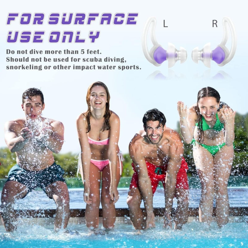 Laad afbeelding in Galerijviewer, Hearprotek oordopjes voor zwemmen, 2 paar gehoorbescherming, waterbescherming oordopjes voor douche, zwemmen, surfen (oranje) - happygetfit.com
