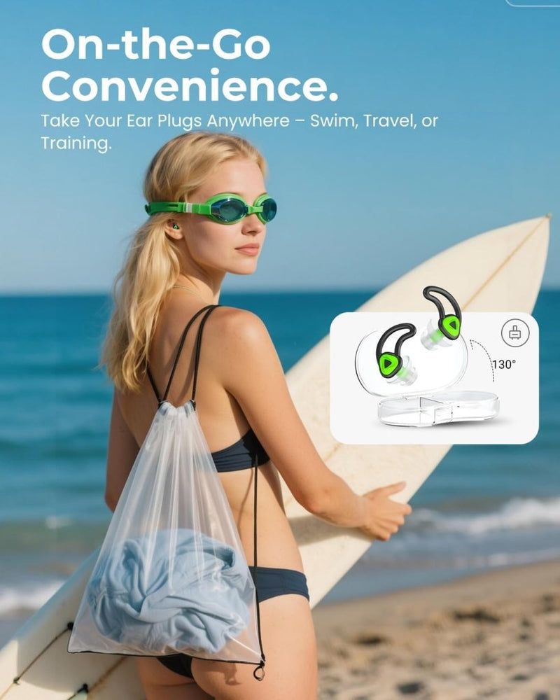 Laad afbeelding in Galerijviewer, Hearprotek oordopjes voor zwemmen, 2 paar gehoorbescherming, waterbescherming oordopjes voor douche, zwemmen, surfen (oranje) - happygetfit.com
