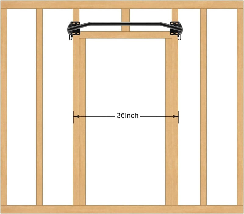 Załaduj obraz do przeglądarki galerii, Heavy-duty optrekstang voor wand en balk tot 227 kg met accessoireringen – pull-up bar – krachttraining - happygetfit.com
