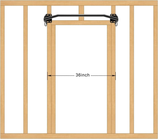 Heavy-duty optrekstang voor wand en balk tot 227 kg met accessoireringen – pull-up bar – krachttraining - happygetfit.com