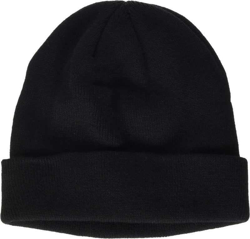 Laad afbeelding in Galerijviewer, De &quot;Stijlvolle beanie voor elke look - Comfort en warmte in één&quot; is een effen zwarte gebreide muts met een omgeslagen rand. Daarmee is het het perfecte uniseks accessoire voor de winter om lekker warm te blijven.
