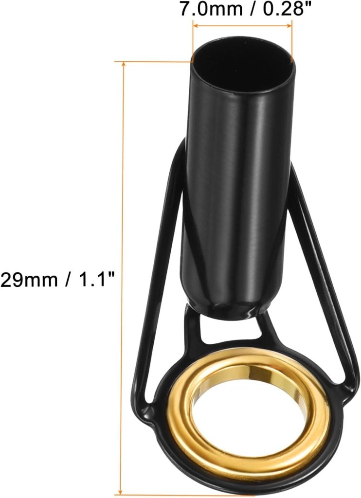 Load image into Gallery viewer, Hengel topogen 3 stuks 1 mm van roestvrij staal zwart-goud – hengeltop reparatieset – visaccessoires - happygetfit.com
