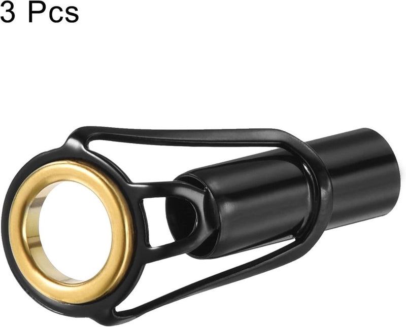 Load image into Gallery viewer, Hengel topogen 3 stuks 1 mm van roestvrij staal zwart-goud – hengeltop reparatieset – visaccessoires - happygetfit.com
