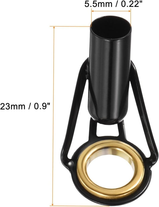 Hengel topogen 3 stuks 1 mm van roestvrij staal zwart-goud – hengeltop reparatieset – visaccessoires - happygetfit.com