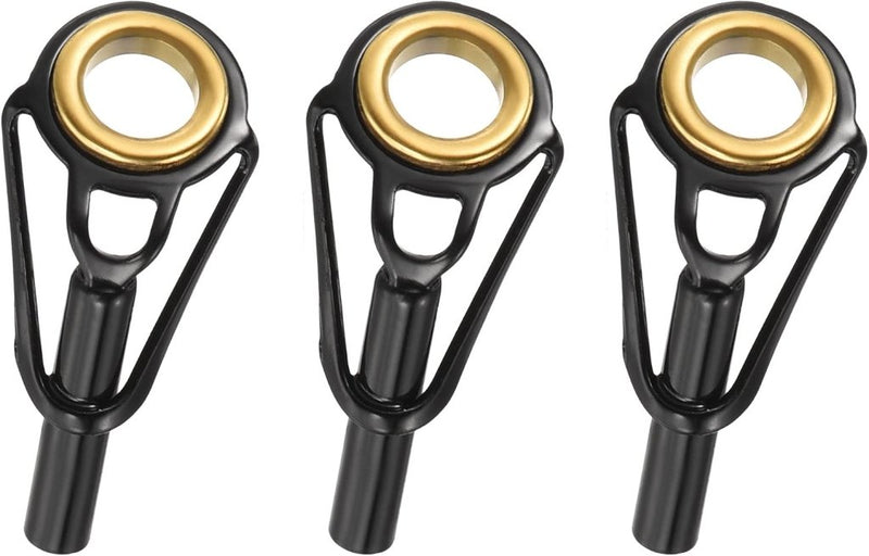 Load image into Gallery viewer, Hengel topogen 3 stuks 1 mm van roestvrij staal zwart-goud – hengeltop reparatieset – visaccessoires - happygetfit.com
