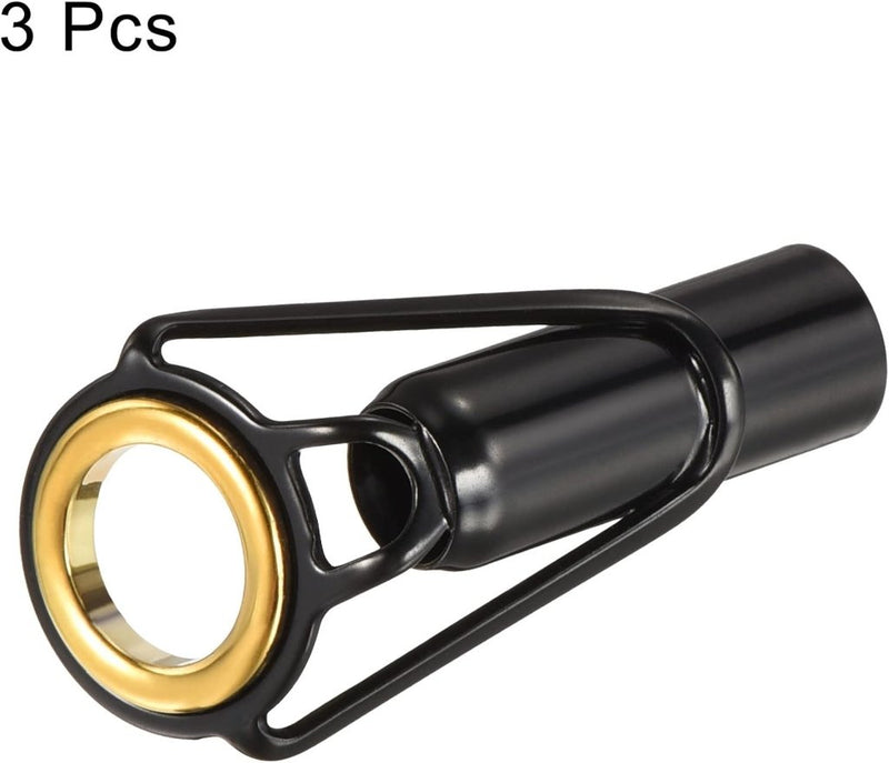 Load image into Gallery viewer, Hengel topogen 3 stuks 1 mm van roestvrij staal zwart-goud – hengeltop reparatieset – visaccessoires - happygetfit.com
