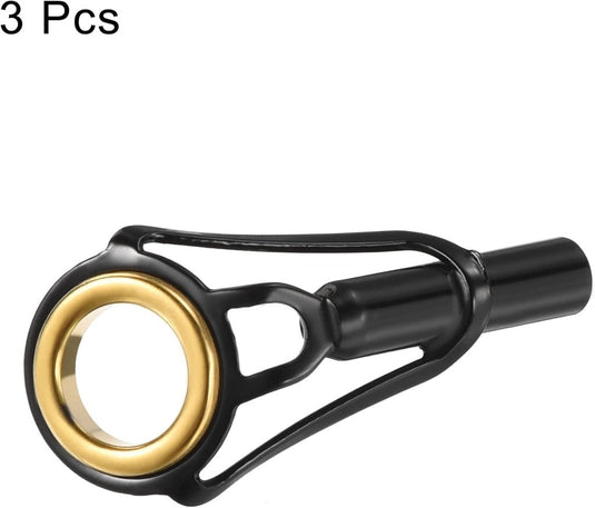 Hengel topogen 3 stuks 1 mm van roestvrij staal zwart-goud – hengeltop reparatieset – visaccessoires - happygetfit.com