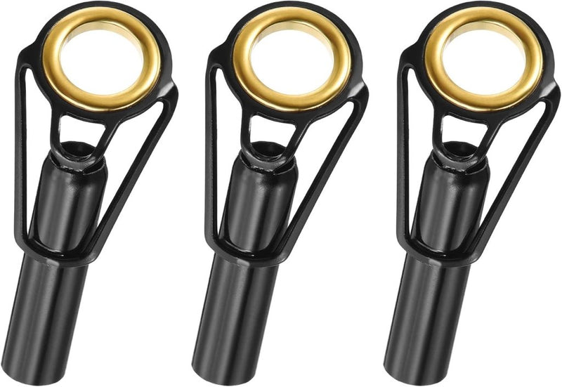 Load image into Gallery viewer, Hengel topogen 3 stuks 1 mm van roestvrij staal zwart-goud – hengeltop reparatieset – visaccessoires - happygetfit.com
