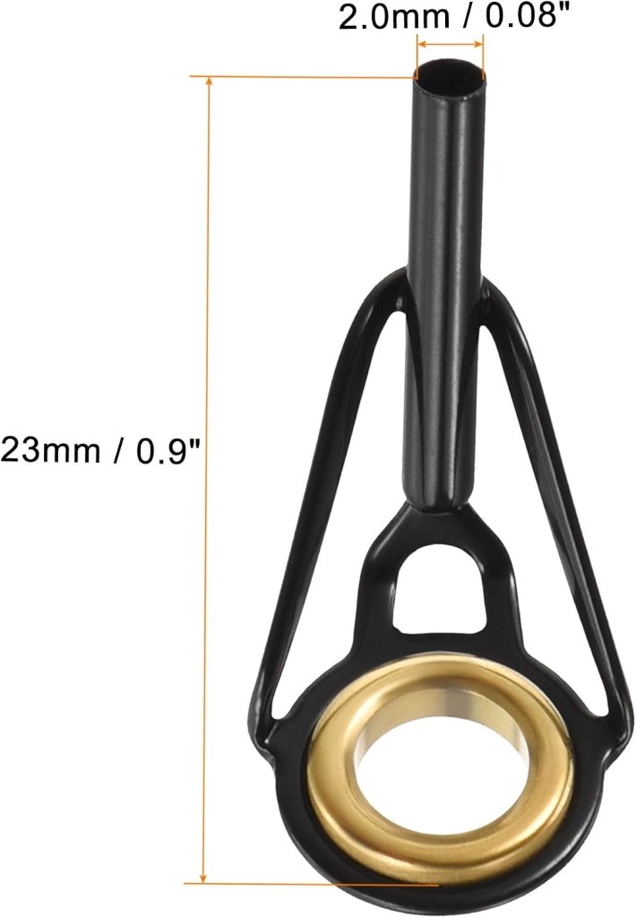 Load image into Gallery viewer, Hengel topogen 3 stuks 1 mm van roestvrij staal zwart-goud – hengeltop reparatieset – visaccessoires - happygetfit.com
