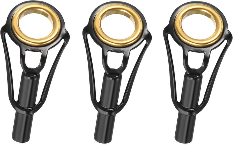 Load image into Gallery viewer, Hengel topogen 3 stuks 1 mm van roestvrij staal zwart-goud – hengeltop reparatieset – visaccessoires - happygetfit.com
