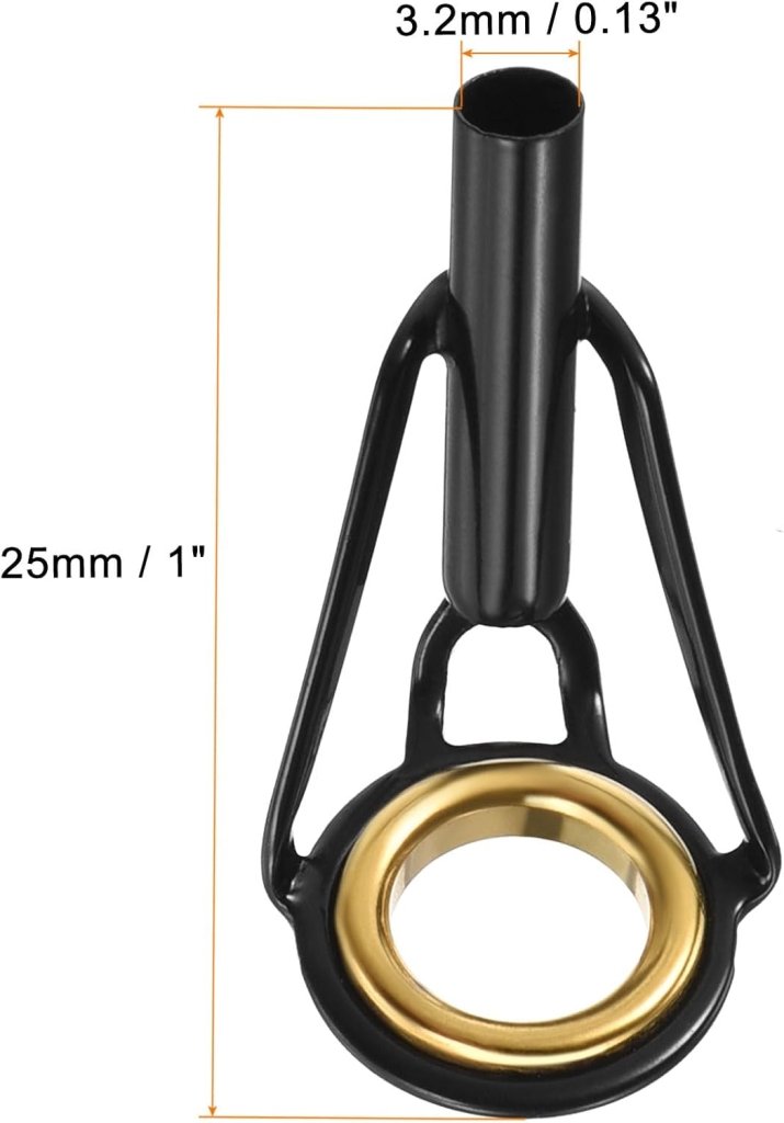 Load image into Gallery viewer, Hengel topogen 3 stuks 1 mm van roestvrij staal zwart-goud – hengeltop reparatieset – visaccessoires - happygetfit.com
