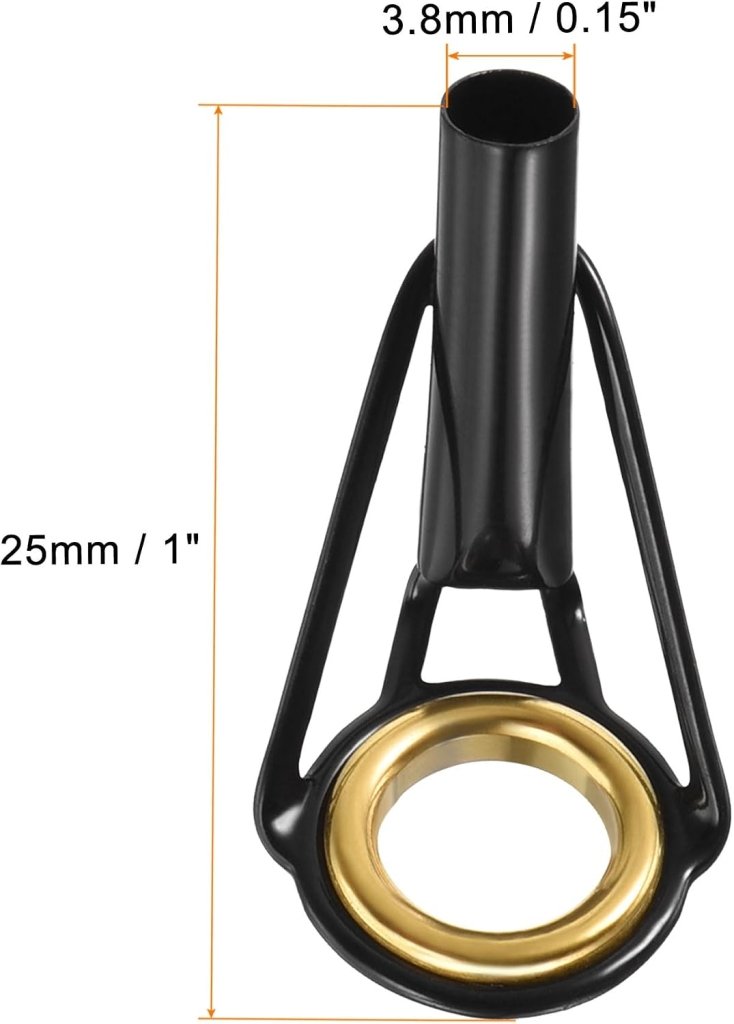 Load image into Gallery viewer, Hengel topogen 3 stuks 1 mm van roestvrij staal zwart-goud – hengeltop reparatieset – visaccessoires - happygetfit.com
