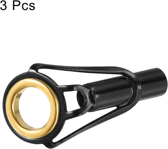 Hengel topogen 3 stuks 1 mm van roestvrij staal zwart-goud – hengeltop reparatieset – visaccessoires - happygetfit.com