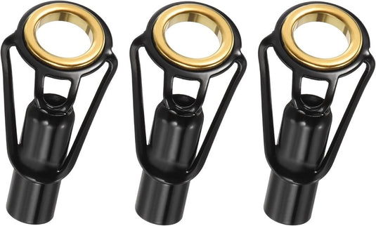 Hengel topogen 3 stuks 1 mm van roestvrij staal zwart-goud – hengeltop reparatieset – visaccessoires - happygetfit.com