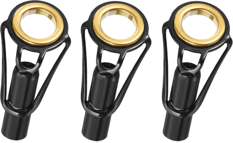 Load image into Gallery viewer, Hengel topogen 3 stuks 1 mm van roestvrij staal zwart-goud – hengeltop reparatieset – visaccessoires - happygetfit.com

