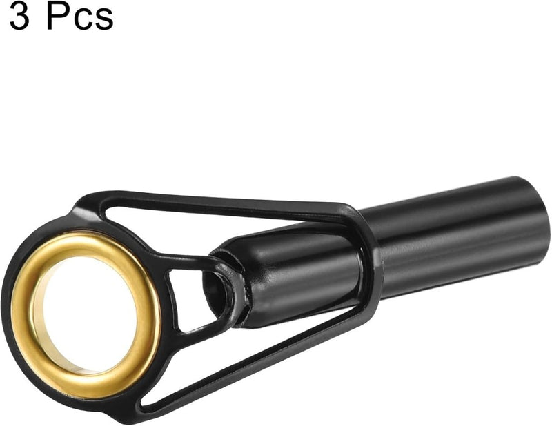 Load image into Gallery viewer, Hengel topogen 3 stuks 1 mm van roestvrij staal zwart-goud – hengeltop reparatieset – visaccessoires - happygetfit.com
