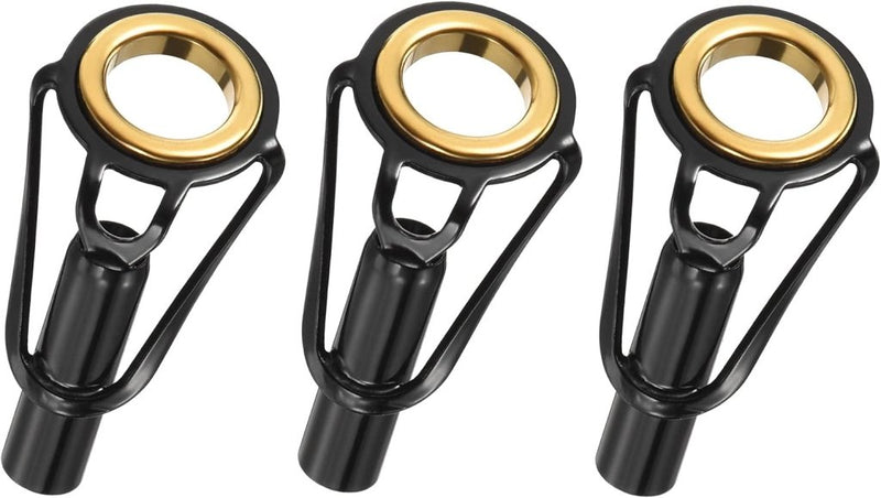 Load image into Gallery viewer, Hengel topogen 3 stuks 1 mm van roestvrij staal zwart-goud – hengeltop reparatieset – visaccessoires - happygetfit.com
