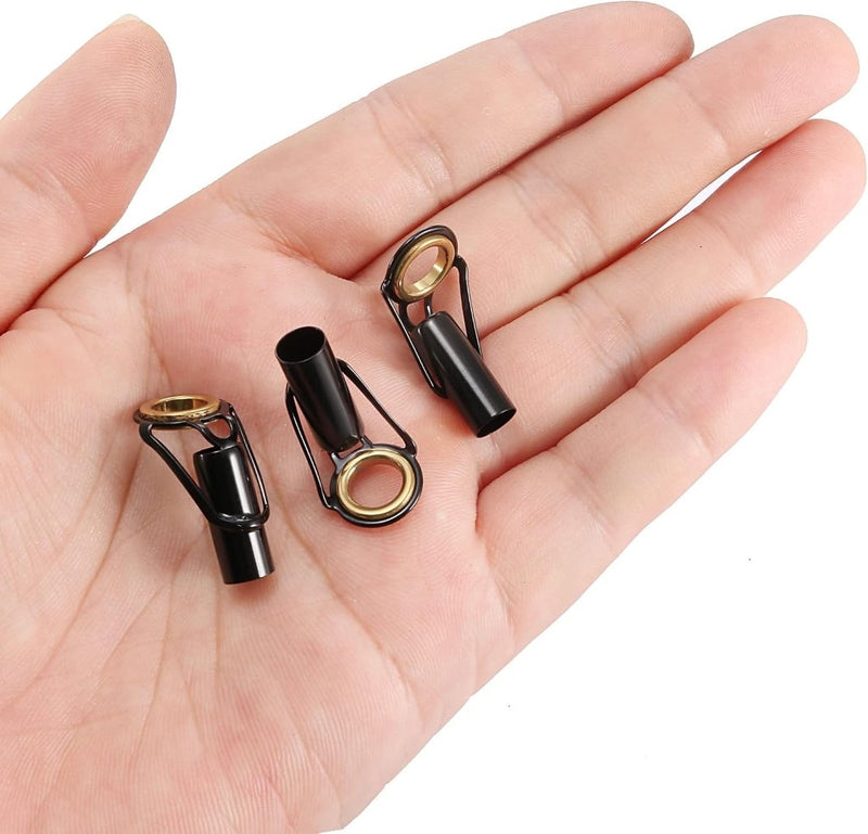 Load image into Gallery viewer, Hengel topogen 3 stuks 1 mm van roestvrij staal zwart-goud – hengeltop reparatieset – visaccessoires - happygetfit.com
