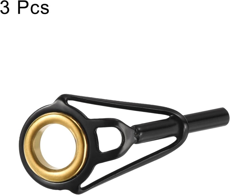 Load image into Gallery viewer, Hengel topogen 3 stuks 1 mm van roestvrij staal zwart-goud – hengeltop reparatieset – visaccessoires - happygetfit.com
