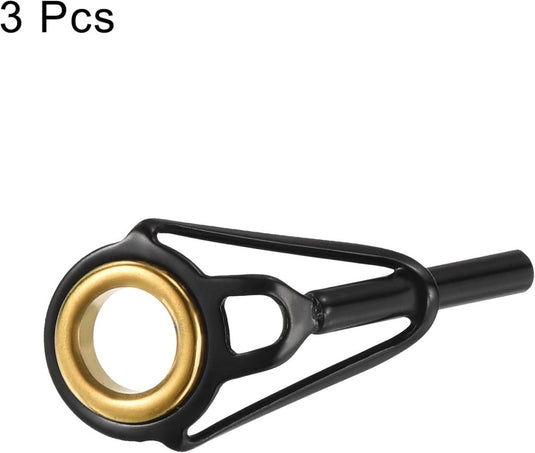 Hengel topogen 3 stuks 1 mm van roestvrij staal zwart-goud – hengeltop reparatieset – visaccessoires - happygetfit.com