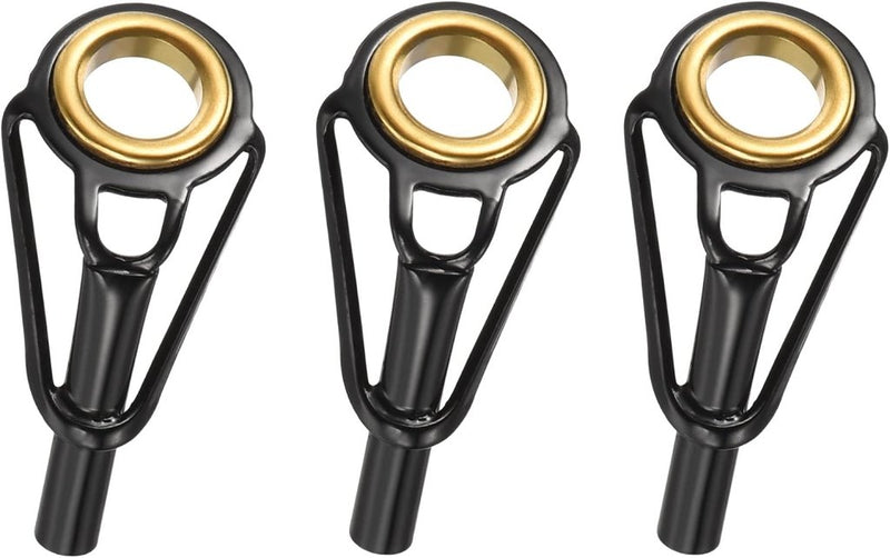 Load image into Gallery viewer, Hengel topogen 3 stuks 1 mm van roestvrij staal zwart-goud – hengeltop reparatieset – visaccessoires - happygetfit.com
