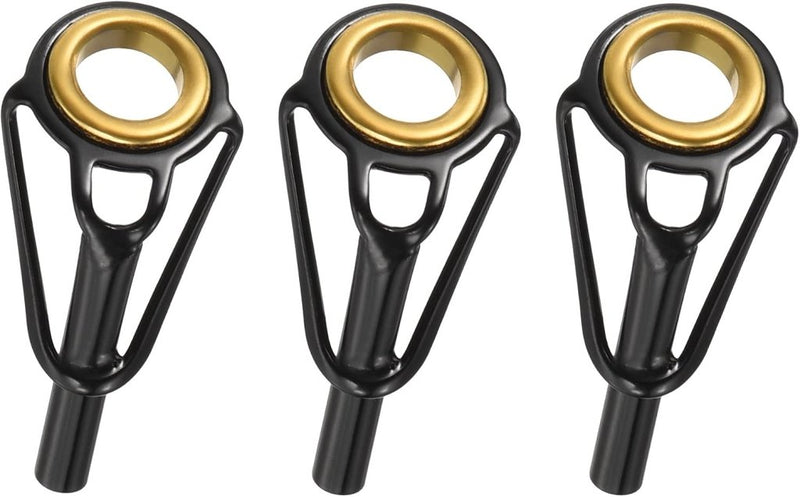 Load image into Gallery viewer, Hengel topogen 3 stuks 1 mm van roestvrij staal zwart-goud – hengeltop reparatieset – visaccessoires - happygetfit.com
