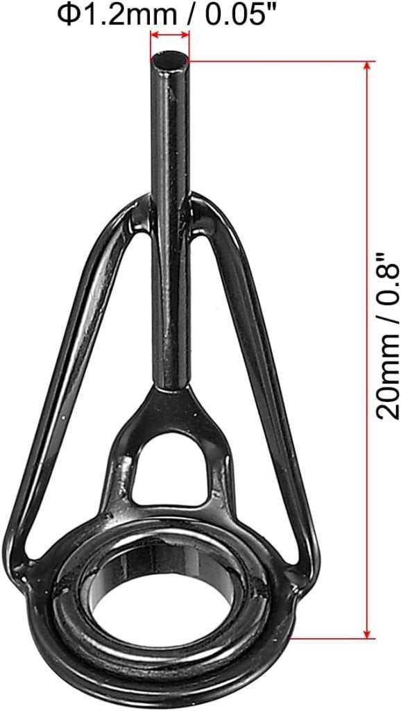 Load image into Gallery viewer, Hengeltop geleideogen 1,2 mm 8 stuks zwart – hengel tip reparatieset – visaccessoires - happygetfit.com
