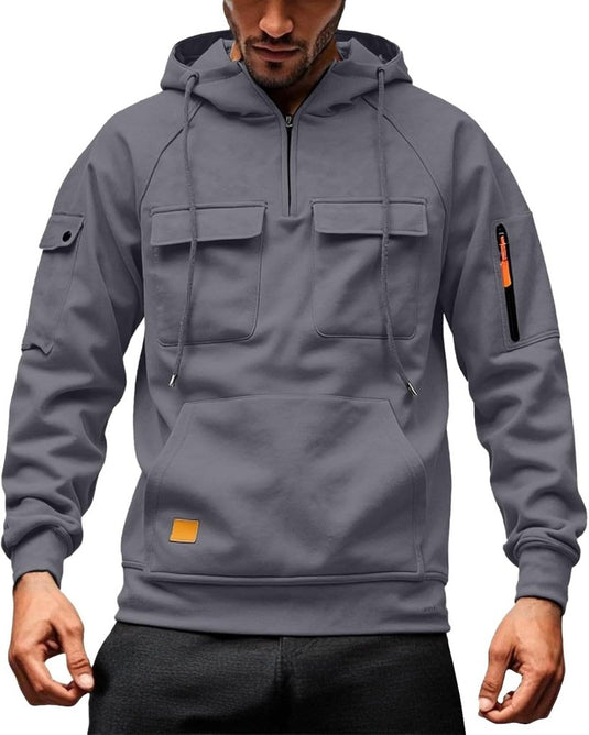 Heren hoodie met capuchon en kangoeroezak voor de winter – sweater – capuchontrui - happygetfit.com