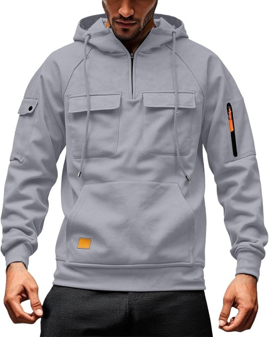 Heren hoodie met capuchon en kangoeroezak voor de winter – sweater – capuchontrui - happygetfit.com