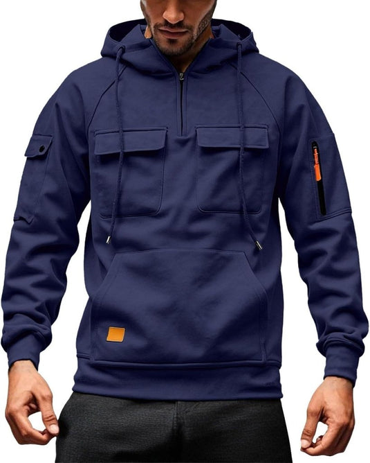 Heren hoodie met capuchon en kangoeroezak voor de winter – sweater – capuchontrui - happygetfit.com