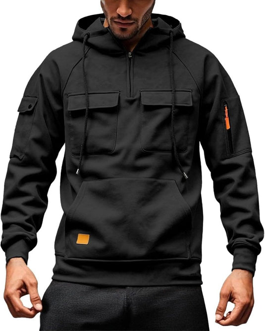 Heren hoodie met capuchon en kangoeroezak voor de winter – sweater – capuchontrui - happygetfit.com