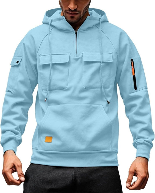 Heren hoodie met capuchon en kangoeroezak voor de winter – sweater – capuchontrui - happygetfit.com