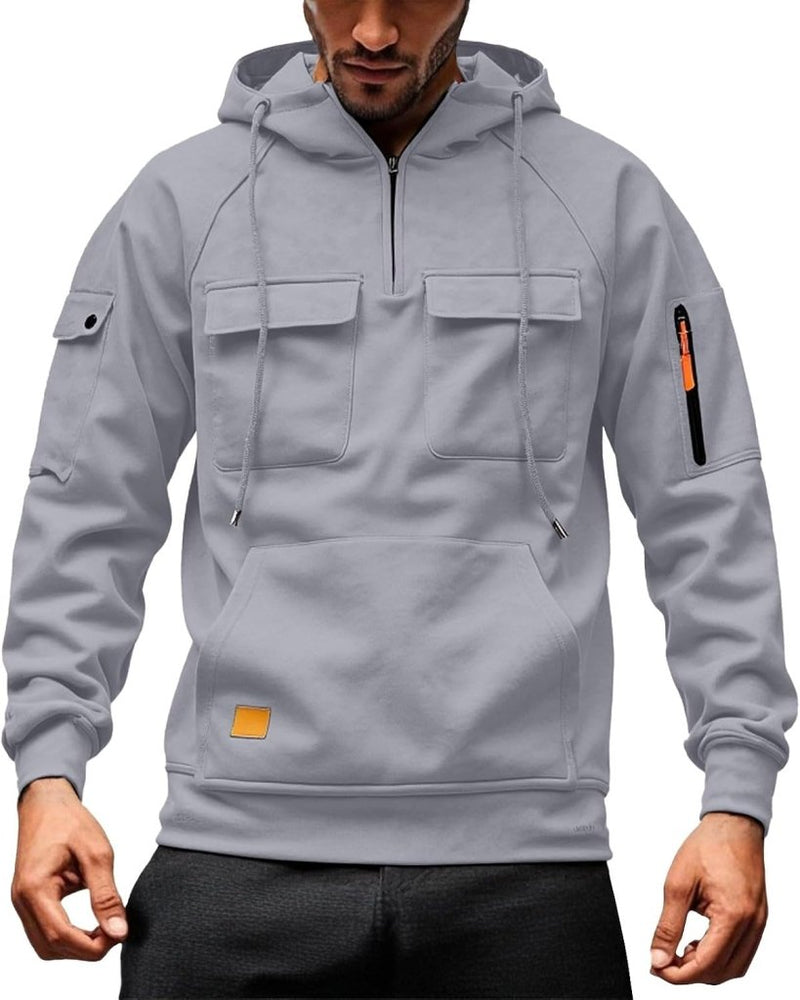 Laden Sie das Bild in Galerie -Viewer, Heren hoodie met capuchon en kangoeroezak voor de winter – sweater – capuchontrui - happygetfit.com
