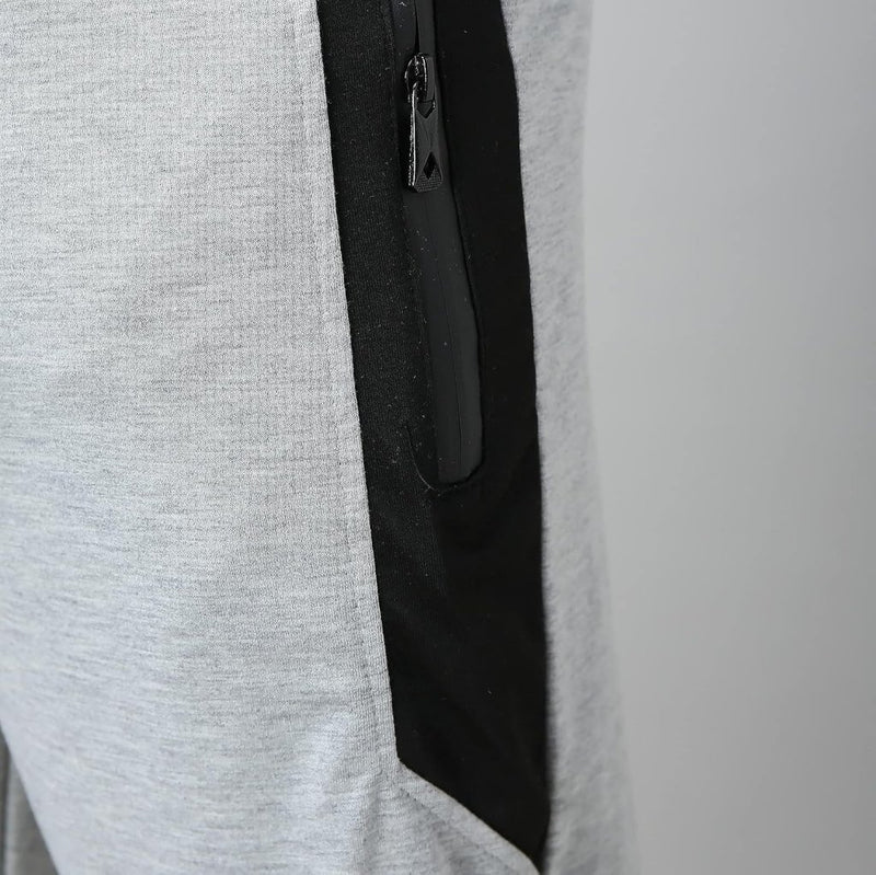 Laden Sie das Bild in Galerie -Viewer, Heren joggingbroek van katoenmix met zakken en print – sportbroek – trainingsbroek - happygetfit.com
